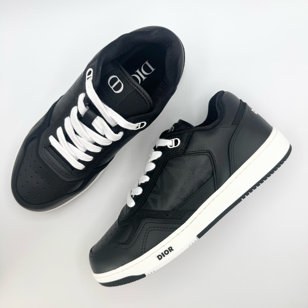 NEW Men Dior Black B27 Low Top CD Diamond Logo Sneakers Trainers Lace Up Shoes